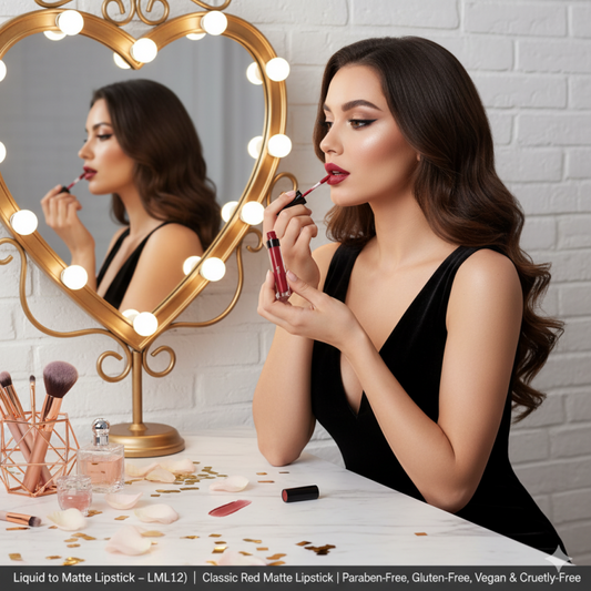Liquid to Matte Lipstick – Rouge (LML12) | Classic Red Matte Lipstick | Paraben-Free, Gluten-Free, Vegan & Cruelty-Free